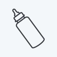 Icon Milk Bottle 1 - Line Style - Simple illustration vector