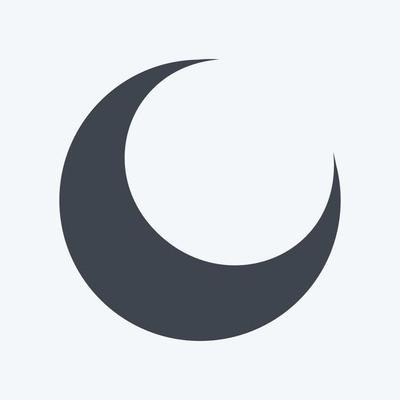 Icon New Moon - Glyph Style - Simple illustration