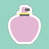 Sticker Perfume 1, Line Cut - simple illustration, good for prints , announcements, etc vector