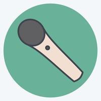 Icon Wireless Microphone - Color Mate Style - Simple illustration, Good for Prints , Announcements, Etc vector