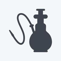 icono de cachimba - estilo de glifo - ilustración simple vector