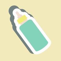 Sticker Milk Bottle 1 - Simple illustration vector