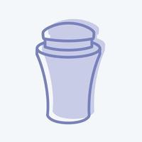 Icon Cream Bottle - Two Tone Style - simple illustration, good for prints , announcements, etc vector