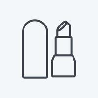 lápiz labial de icono - estilo de línea - ilustración simple, bueno para impresiones, anuncios, etc. vector