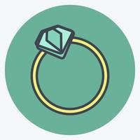 Icon Rings - Color Mate Style - simple illustration, good for prints , announcements, etc vector