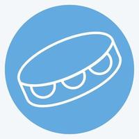 Icon Tambourine - Blue Eyes Style - Simple illustration, Good for Prints , Announcements, Etc vector