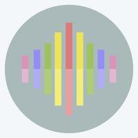 Icon Music Indicator I - Flat Style - Simple illustration, Good for Prints , Announcements, Etc vector