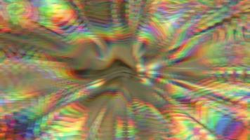 Fondo de oro iridiscente abstracto con rayos de arco iris video