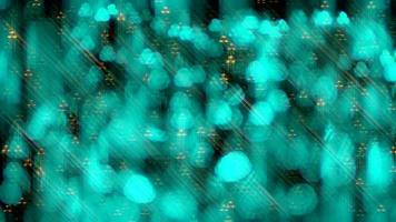 Abstract neon glowing background with green bokeh