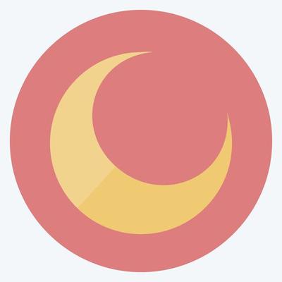 Icon New Moon - Flat Style - Simple illustration