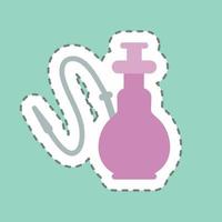 Sticker Hookah - Line Cut - Simple illustration vector