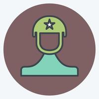 Icon Soldier - Color Mate Style - Simple illustration vector