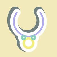 etiqueta engomada del cuello: ilustración simple, buena para impresiones, anuncios, etc. vector