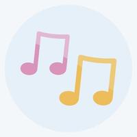 Icon Music Notes - Flat Style - Simple illustration, Good for Prints , Announcements, Etc vector