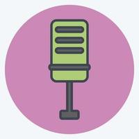 Icon Table Mic - Color Mate Style - Simple illustration, Good for Prints , Announcements, Etc vector