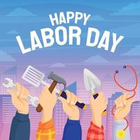 Happy Labor Day Concept vector