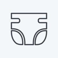 Icon Diaper 1 - Line Style - Simple illustration