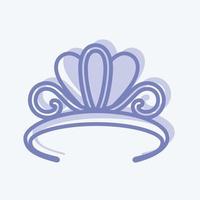 icono tiara - estilo de dos tonos - ilustración simple, buena para impresiones, anuncios, etc. vector