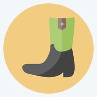 icono de bota de vaquero - estilo plano - ilustración simple, buena para impresiones, anuncios, etc. vector