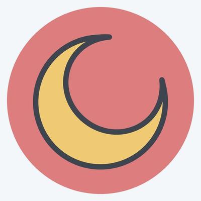 Icon New Moon - Color Mate Style - Simple illustration