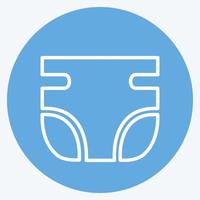 Icon Diaper 1 - Blue Eyes Style - Simple illustration vector