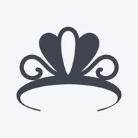 Icon Tiara - Glyph Style - simple illustration, good for prints , announcements, etc