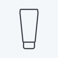 Icon Cream in tube - Line Style - simple illustration, good for prints , announcements, etc vector