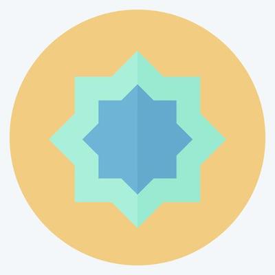 Icon Islamic Star - Flat Style - Simple illustration