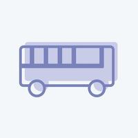 Icono de autobús de juguete - estilo de dos tonos - ilustración simple vector