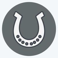 Icon Horse Shoe - Color Mate Style - Simple illustration, Good for Prints , Announcements, Etc vector