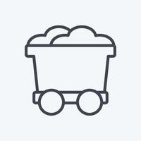 Icon Trolley - Line Style - Simple illustration, Good for Prints , Announcements, Etc vector