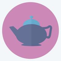 icono de té árabe - estilo plano - ilustración simple vector