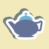Pegatina té árabe - ilustración simple vector