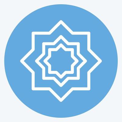 Icon Islamic Star - Blue Eyes Style - Simple illustration