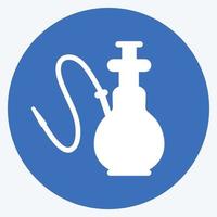 Icon Hookah - Long Shadow Style - Simple illustration vector