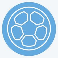 icono de fútbol - estilo de ojos azules - ilustración simple vector