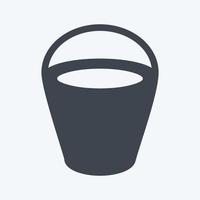Icon Sand bucket - Glyph Style - Simple illustration vector