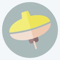 Icon Spinning Top - Flat Style - Simple illustration vector