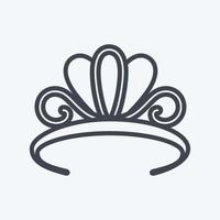 Icon Tiara - Line Style - simple illustration, good for prints , announcements, etc vector