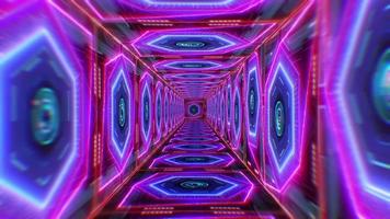 Cyberpunk tunnel animated loop background
