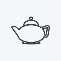 icono de té árabe - estilo de línea - ilustración simple vector