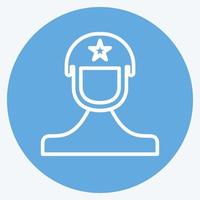 Icon Soldier - Blue Eyes Style - Simple illustration vector