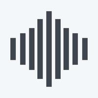 Icon Music Indicator I - Glyph Style - Simple illustration, Good for Prints , Announcements, Etc vector