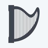 Icon Harp - Glyph Style - Simple illustration, Good for Prints , Announcements, Etc vector