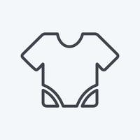 icono de camisa de bebé - estilo de línea - ilustración simple vector