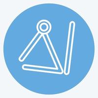 Icon Triangle - Blue Eyes Style - Simple illustration, Good for Prints , Announcements, Etc vector