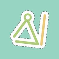 Sticker Triangle, Line Cut - Simple illustration, Good for Prints , Announcements, Etc vector