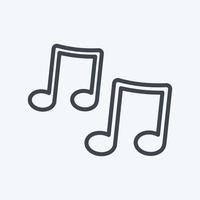 Icon Music Notes - Line Style - Simple illustration, Good for Prints , Announcements, Etc vector