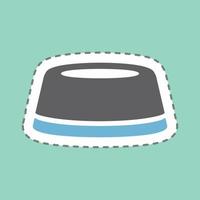 Sticker Cap - Line Cut - Simple illustration vector