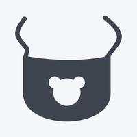 Icon Baby Bib - Glyph Style - Simple illustration vector